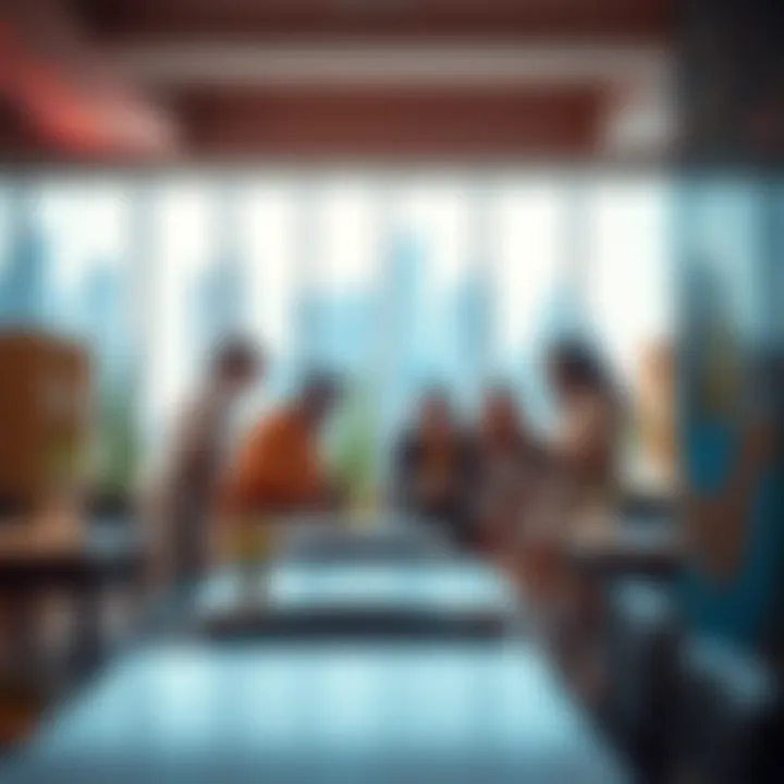 Students engaging in a collaborative project within one of the educational institutions