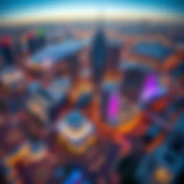 Aerial view of Dubai International Financial Centre showcasing modern architecture