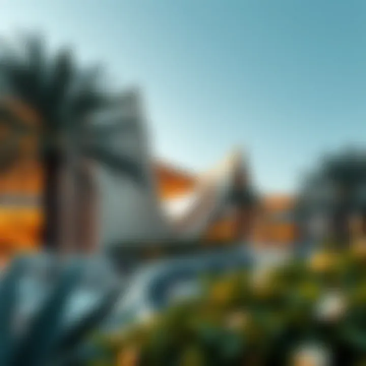 Eco-Friendly Architecture Eco-friendly architecture blending with nature