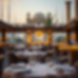 Elegant dining setup in Al Barari