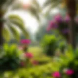 Lush gardens of Al Barari showcasing diverse flora