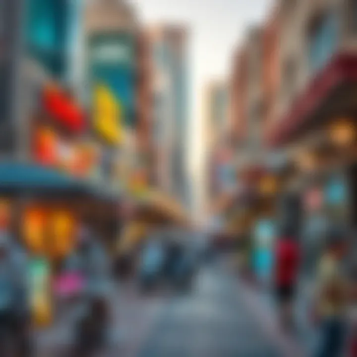 Vibrant streets of Al Barsha showcasing local culture