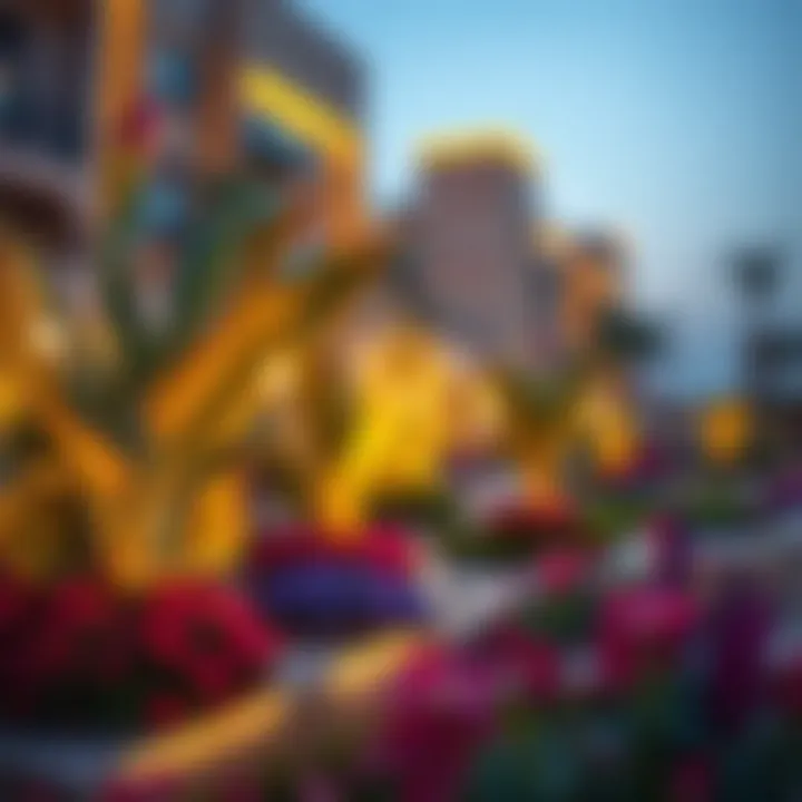 Beautifully landscaped outdoor area of Al Hawaa Residence