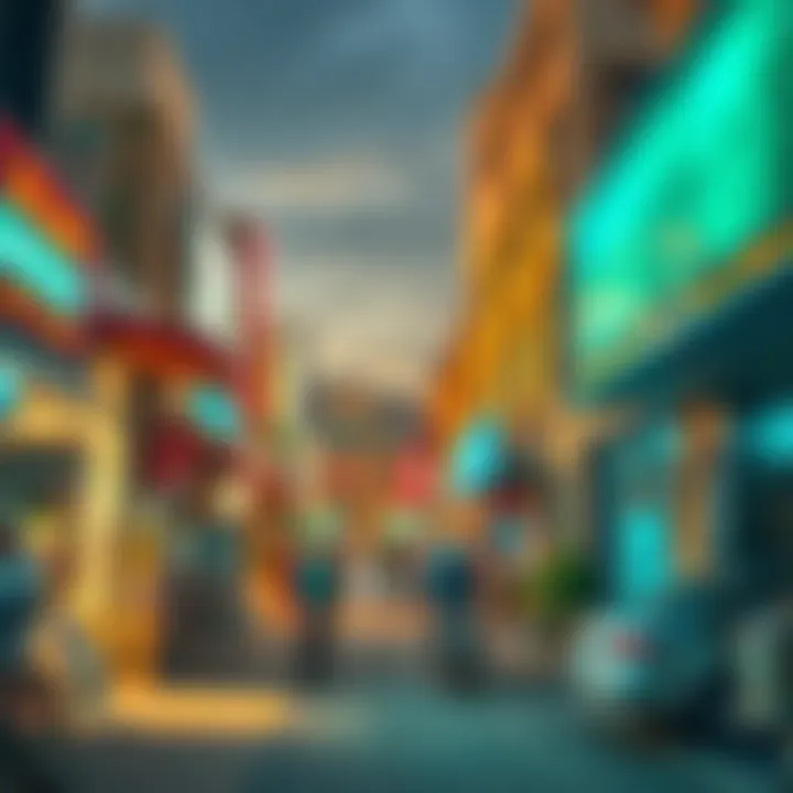 Local shopping area in Al Khawaneej