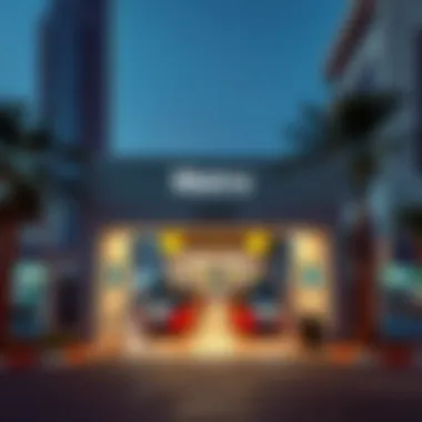 Metro station entrance in Al Khawaneej