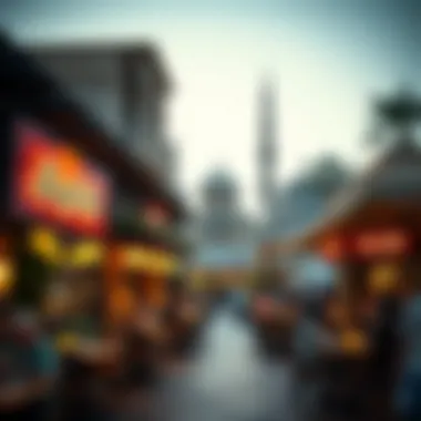 Diverse Dining Options Diverse dining options showcasing international cuisine at the Al Khawaneej Walk