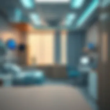 Patient room inside Al Maktoum Hospital emphasizing comfort and technology