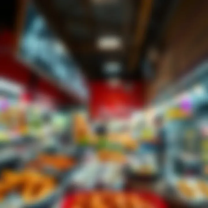 Culinary Variety at Al Quoz Food Market Diverse culinary offerings at a food market