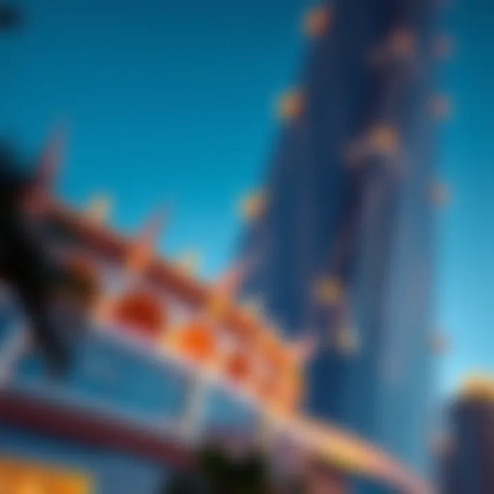 Architectural Elegance of Al Safa Tower Close-up of architectural details of Al Safa Tower