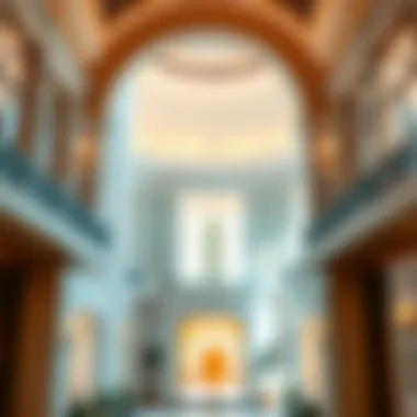 Architectural Details Inside Al Waleed Building Interior of the Al Waleed Building highlighting architectural details