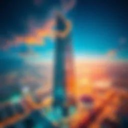 Aerial view of Al Waleed Tower showcasing its unique architectural design