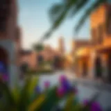 A picturesque view of Al Wasl Village showcasing its unique architectural blend