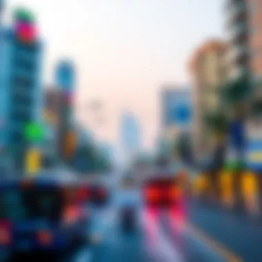 Transportation Network Around Al Wasl Village A map highlighting transportation options around Al Wasl Village