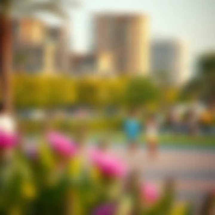 Families enjoying recreational activities in Amber Studio City parks