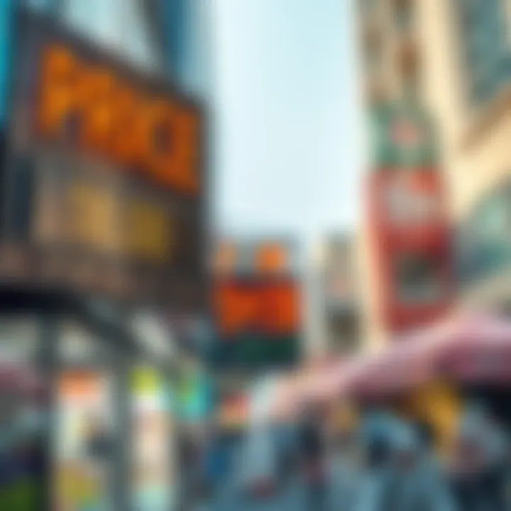 Signage reflecting price fluctuations