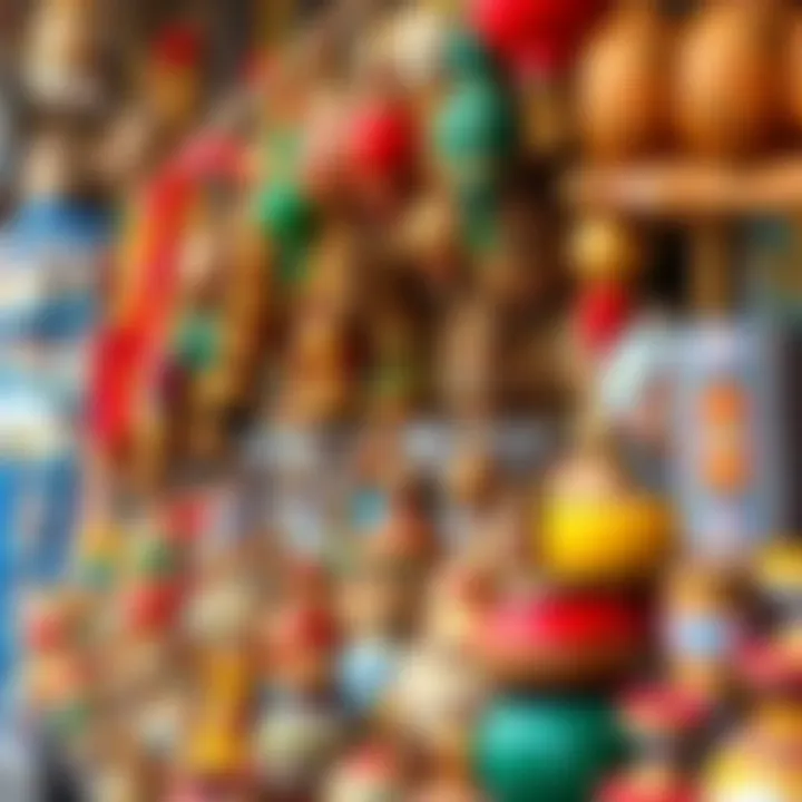 Display of traditional goods and handicrafts