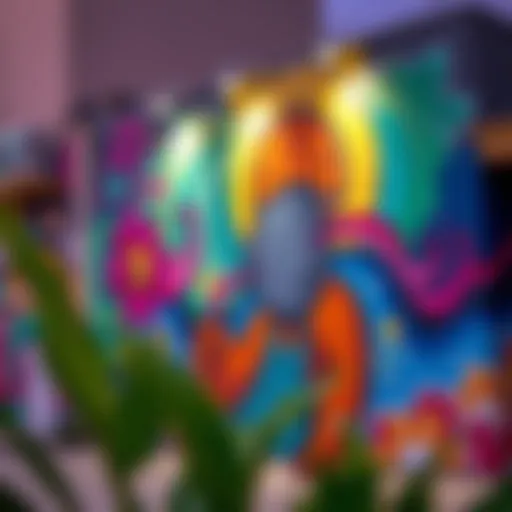 A vibrant mural reflecting the essence of creativity in Tecom