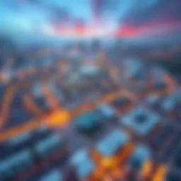 Aerial view showcasing the Axis 5 Silicon Oasis community