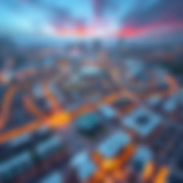 Aerial view showcasing the Axis 5 Silicon Oasis community