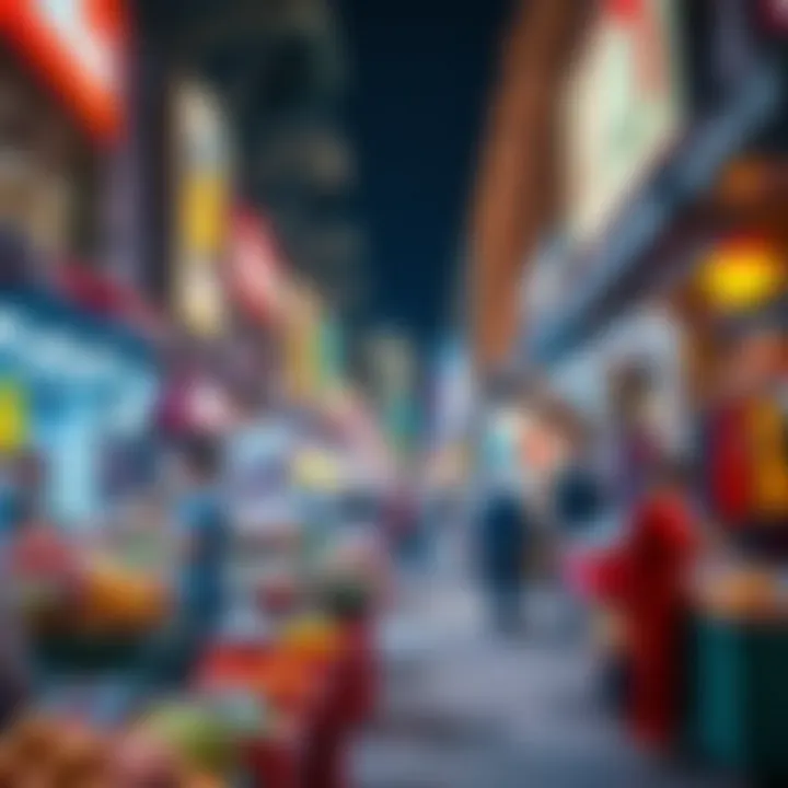 Vibrant local market scene in the heart of Axis 5