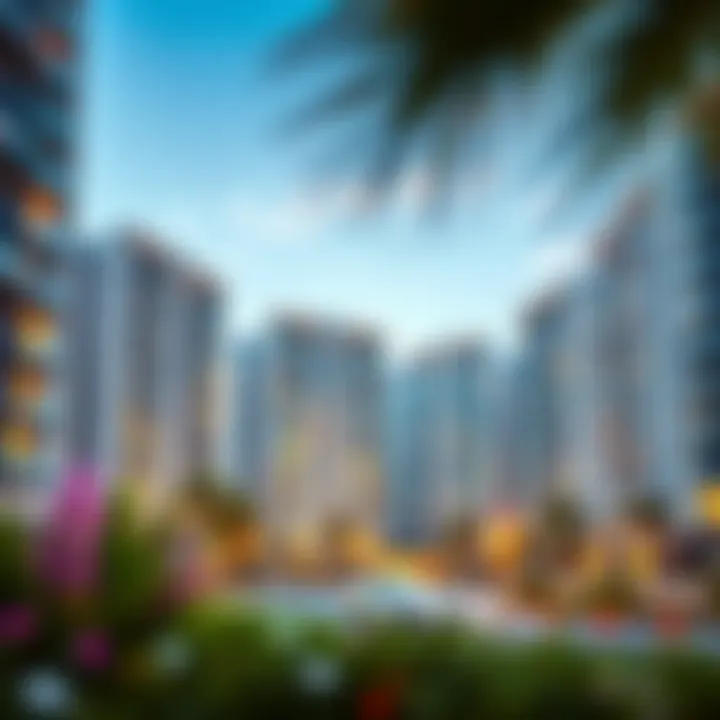 Modern architecture of residential buildings in Axis 5