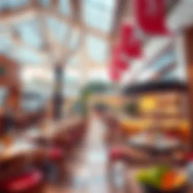 Diverse dining options available at Bin Shabib Mall reflecting global cuisine.