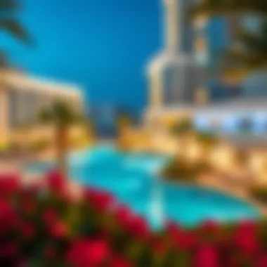 Amenities such as swimming pool and fitness center in Binghatti Gardens