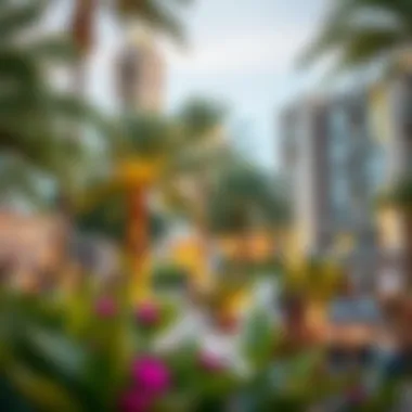 Community gathering area in Binghatti Gardens