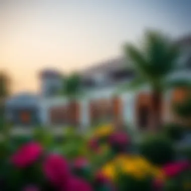 Beautifully landscaped outdoor spaces within Binghatti Gardens