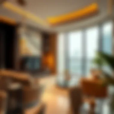 Luxurious interior design of a unit in Binghatti Sapphire