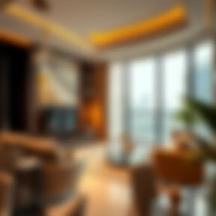 Luxurious interior design of a unit in Binghatti Sapphire