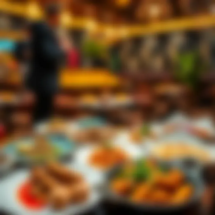 Diverse selection of dishes served at Boom Boom Restaurant