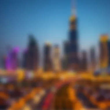 Business Bay skyline at dusk