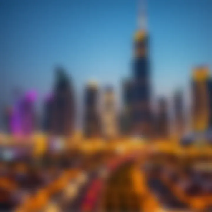 Business Bay skyline at dusk