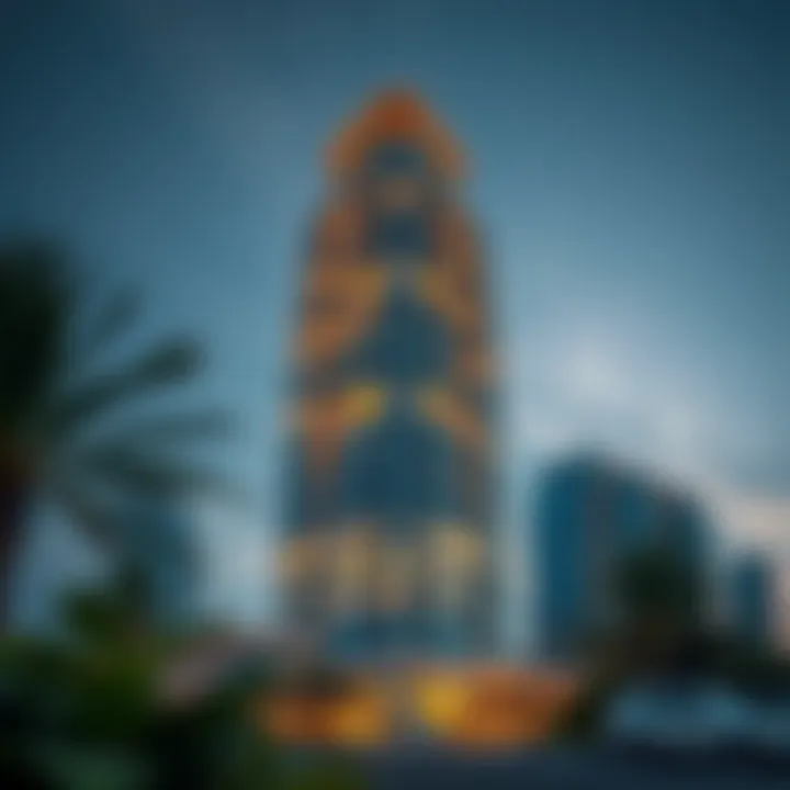 Architectural details of Capricorn Tower, highlighting its unique design elements and modern aesthetics.