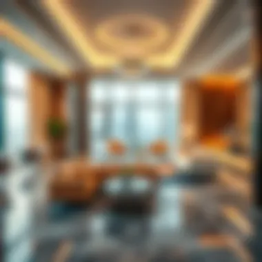 Luxurious Interiors of Champion Tower Interior shot showcasing the luxurious amenities and modern design of Champion Tower.