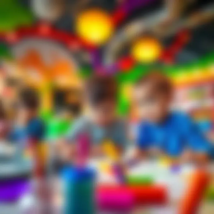 Children participating in creative activities inside Cheeky Monkeys