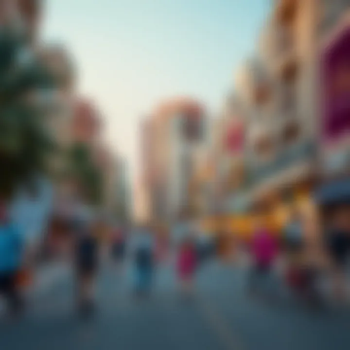 Vibrant community life surrounding City House 2 in Al Barsha