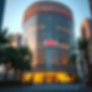 Exterior view of the CNN Building showcasing its modern architecture