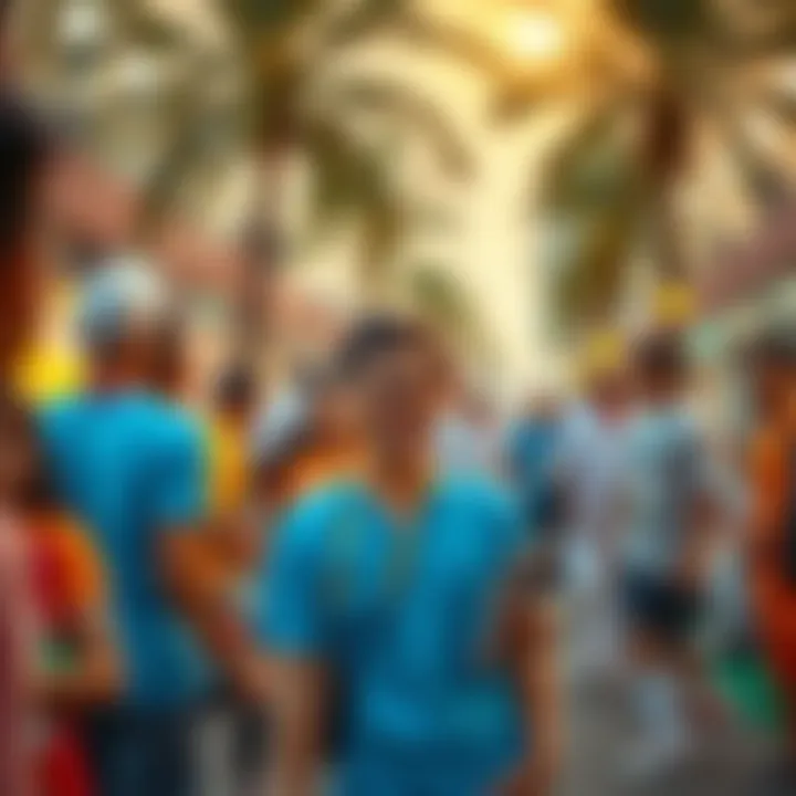 Community event promoting sports and health awareness