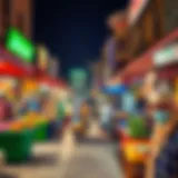 Vibrant street market showcasing local culture