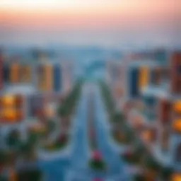 A stunning view of a modern Dubai residential community showcasing architecture