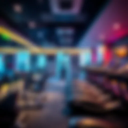 Modern Gym Interior with Advanced Equipment Interior view of the gym showcasing state-of-the-art fitness equipment