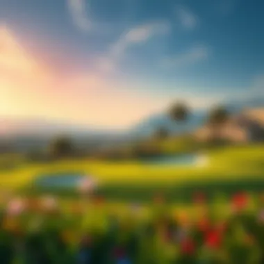 Scenic golf course with scenic surroundings in Damac Hills