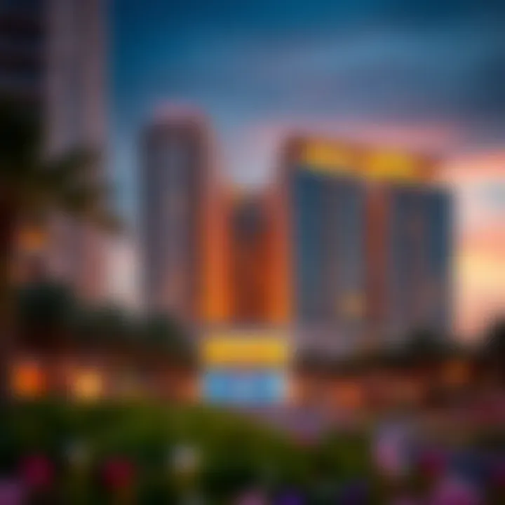 Architectural Elegance of Damac Upper Crest Stunning view of Damac Upper Crest showcasing its architectural design