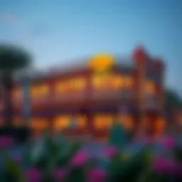 Exterior view of Denny's Jebel Ali showcasing cultural architecture