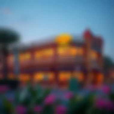 Cultural Architecture of Denny's Jebel Ali Exterior view of Denny's Jebel Ali showcasing cultural architecture