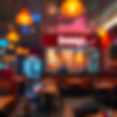 Inviting Interior of Denny's Interior ambiance of Denny's reflecting local culture and warmth