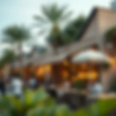 Charming Outdoor Café Atmosphere A vibrant outdoor café bustling with patrons enjoying their meals