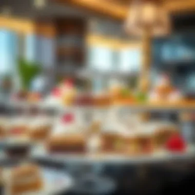 Decadent Dessert Offerings An inviting dessert display featuring an array of sweet treats